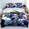 Japanese Anime Digital Monster Duvet Cover Pillowcase Bedding Set Adult Boys Girls Bedroom Decoration Single Double Large Size
