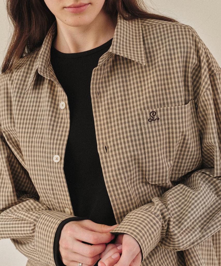 LEUNI Classic Check Shirt - Beige