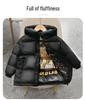 Kids' Black & Gold Thickened Down Puffer Jacket - Winter Coat for Boys & Girls