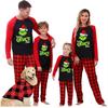 Christmas print family set long sleeved top and pants family set parent-child outfit