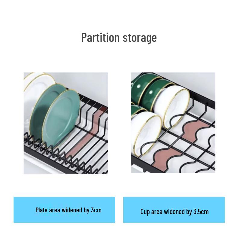 Carbon Steel Multi-Layer Kitchen Organizer Dish Drainer Rack