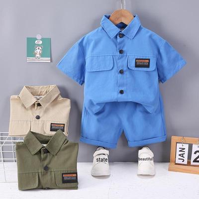 2023 Boys' Summer Sports Suit: Trendy Short-Sleeved Outfit for Kids