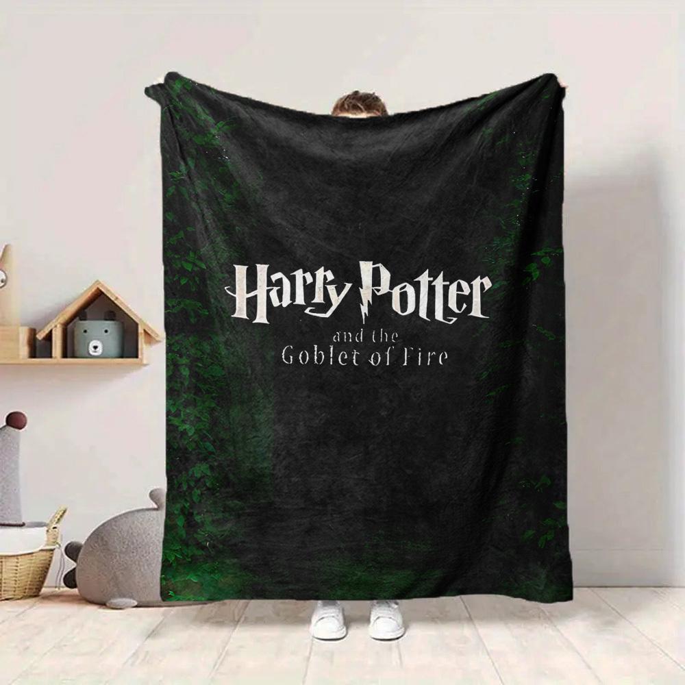 1pc Harry Potter Flannel Throw Blanket - HD Printed Lightweight Soft Warm All-Season Blanket for Sofa, Bed, Travel, Camping 034