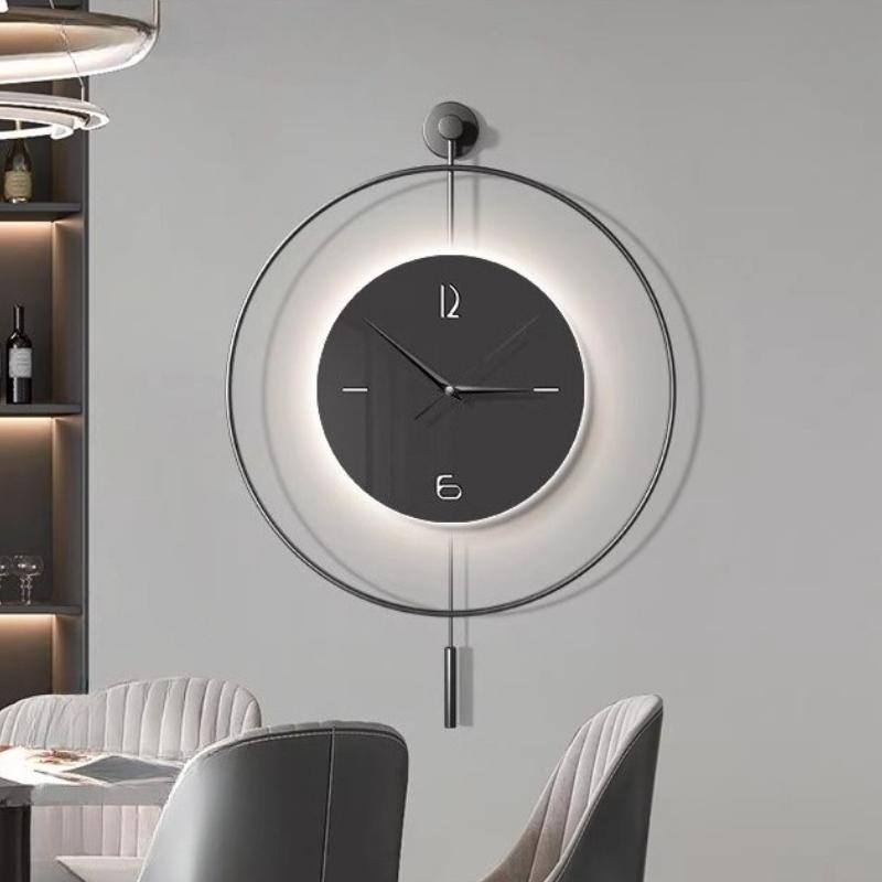 Slient Wall Clock Modern Large LED Wall Clocks Minimalist Creative Dining Room Clocks Living Room Art Aesthetic Decoration