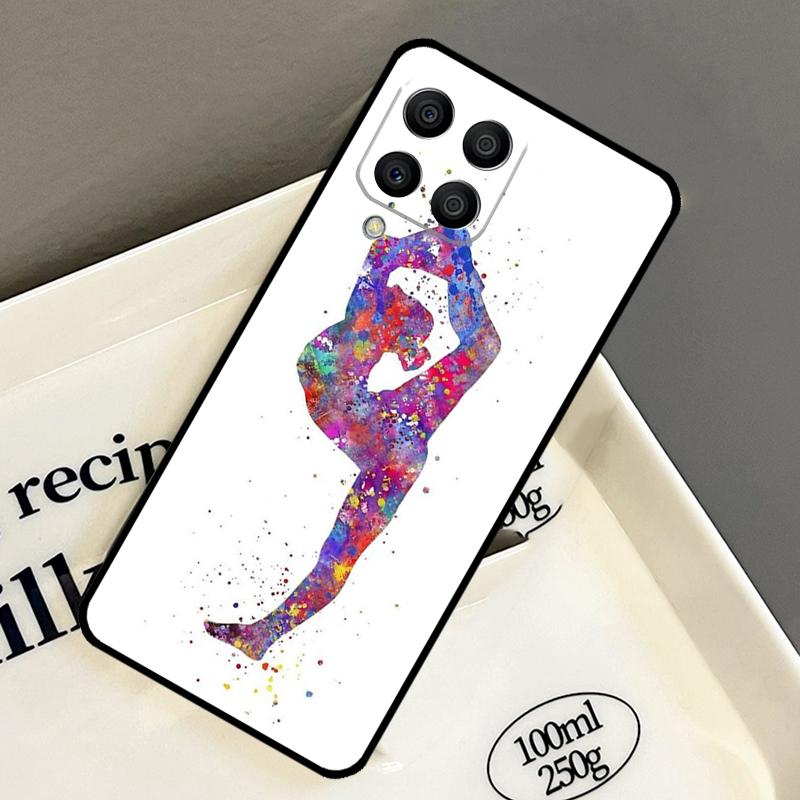 Gymnastics Watercolor Printing Case For Samsung Galaxy M33 M53 M13 M15 M35 M55 M32 M16 M36 M56 M54 M20 M52 M34 M14 M11 M31