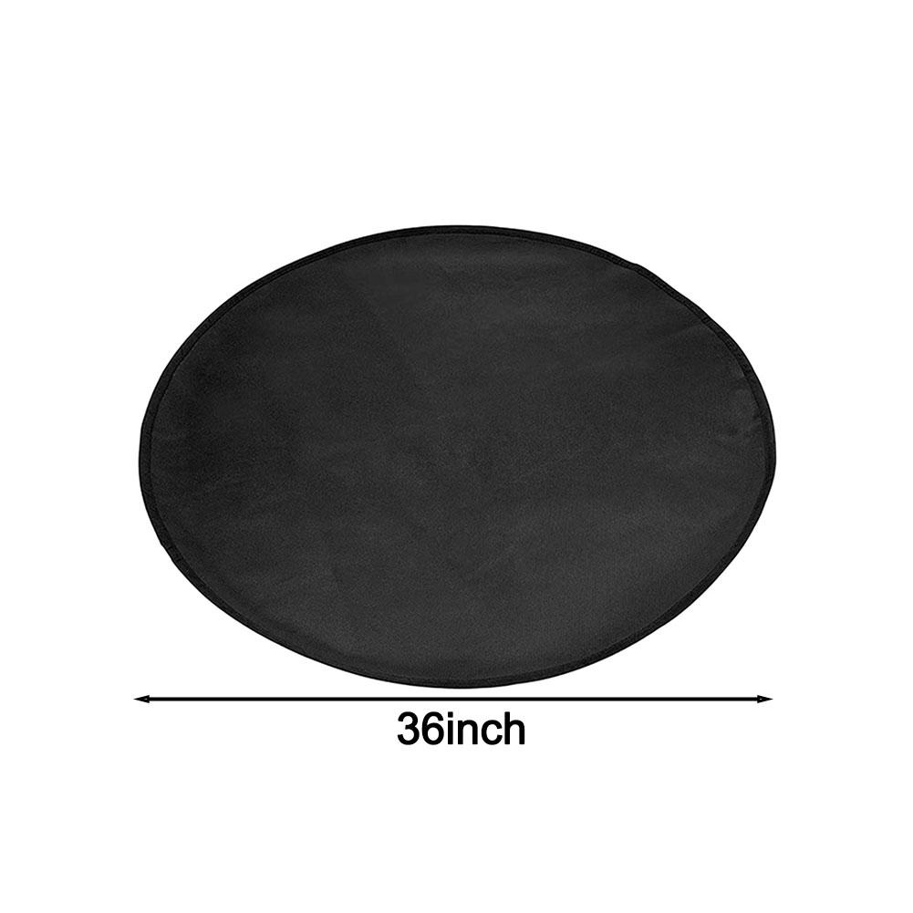 Outdoor round fireproof mat with silicone coating designed for grills fire pits and charcoal grills heat resistant and foldable