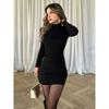 Sexy Bodycon Dress With Long Sleeves For Winter Party And Casual Wear