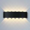 Outdoor Waterproof Wall Lamps LED Up Down Light White Black Aluminum Wall Light Waterproof IP65 Indoor Exterior Wall Sconce Lamp