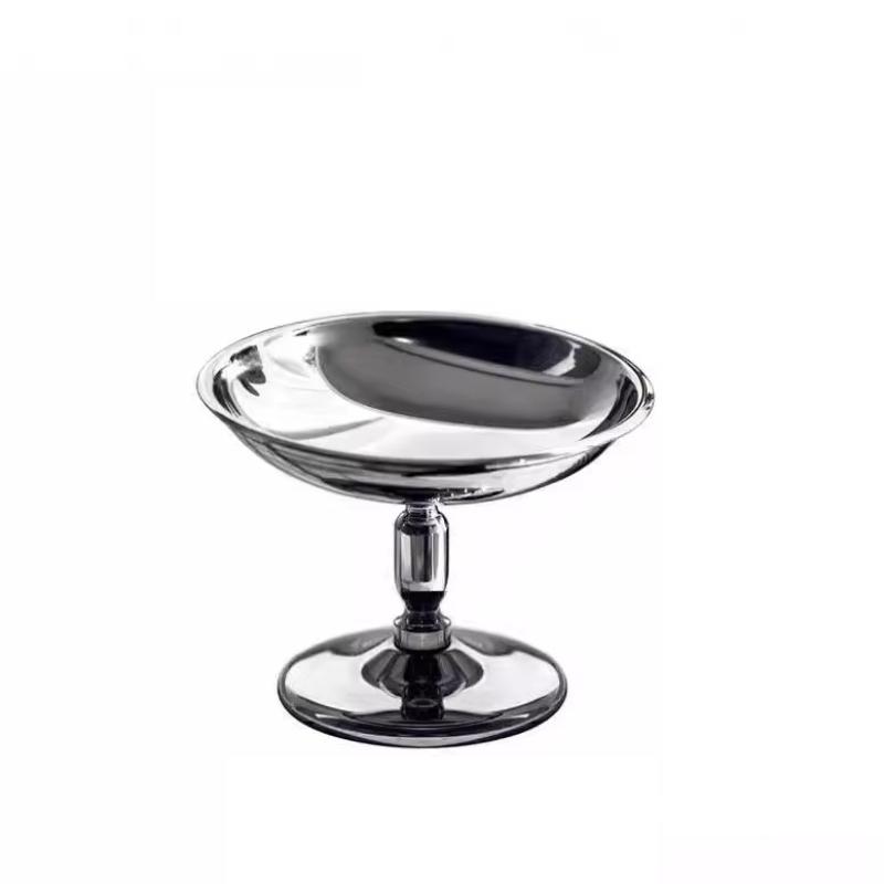 Oțel inoxidabil înghețată cupă fructe bol înalt picior milkshake desert cupă acasă multifuncționale recipiente lumină lux salată bol