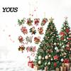 Winter Holiday Hanging Crafts Christmas Wooden Ornaments with Lanyards, Decorative Pendants Boxwood Tree for Fireplace & Party Decorations Home