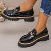 Fashionable New Round Toe Sexy Thick Sole Anti Slip Comfortable Single Shoe Spring/autumn Plus Size Casual Work Shoes for Women