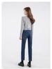 Petite Light Blue High Waist Straight Leg Cigarette Jeans for Women - Slimming Eight/Nine Length (Spring/Summer 2024)