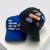 And Women American Street Style Embroidered Letter Prints Flag Baseball Caps Sun Protection Personalized All-Match Broken Peaked Hats Trendy Ins