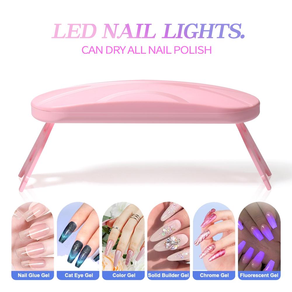 Nail Lamp Mini Portable UV LED Quick Drying Nail Lamp Foldable Nail Polish Dryer Lamp Manicure Tool Professional Equipme