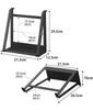 Yamazaki Jitsugyo (Yamazaki) Two-way Laptop & Tablet Stand Black W21.3 X D26.5 X H10cm (Horizontal) Tower Laptop Stand Tablet Stand 1627