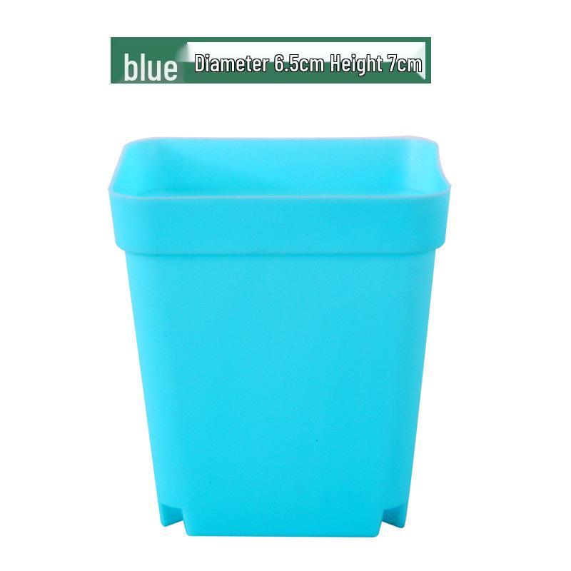 7cm Thickened Small Square Candy Color Flower Pot for Succulents