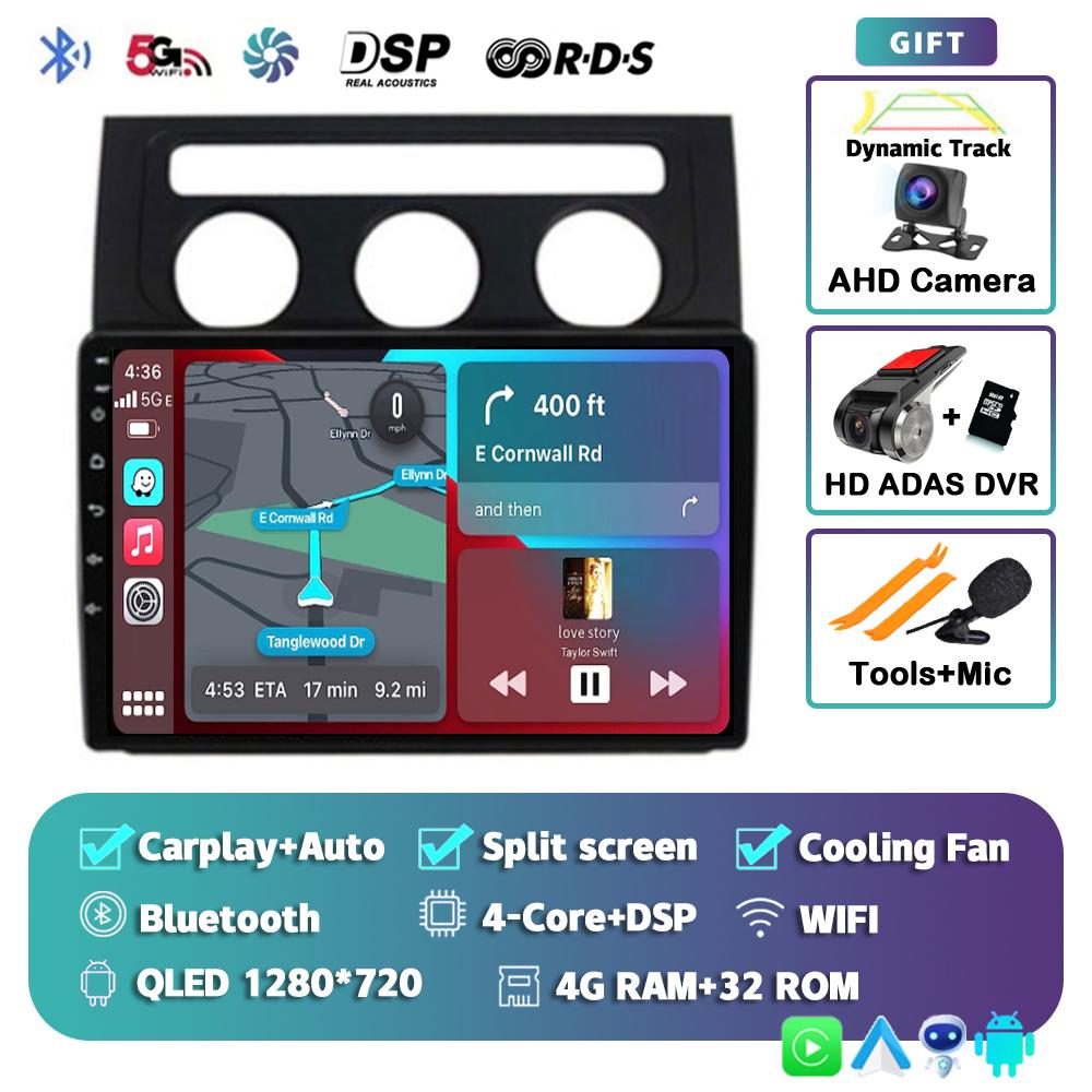 Android 14 Carplay Auto Car Radio For Volkswagen Touran 1 2003-2010 Multimedia Video Player Navigation GPS Stereo 2din DVD Audio