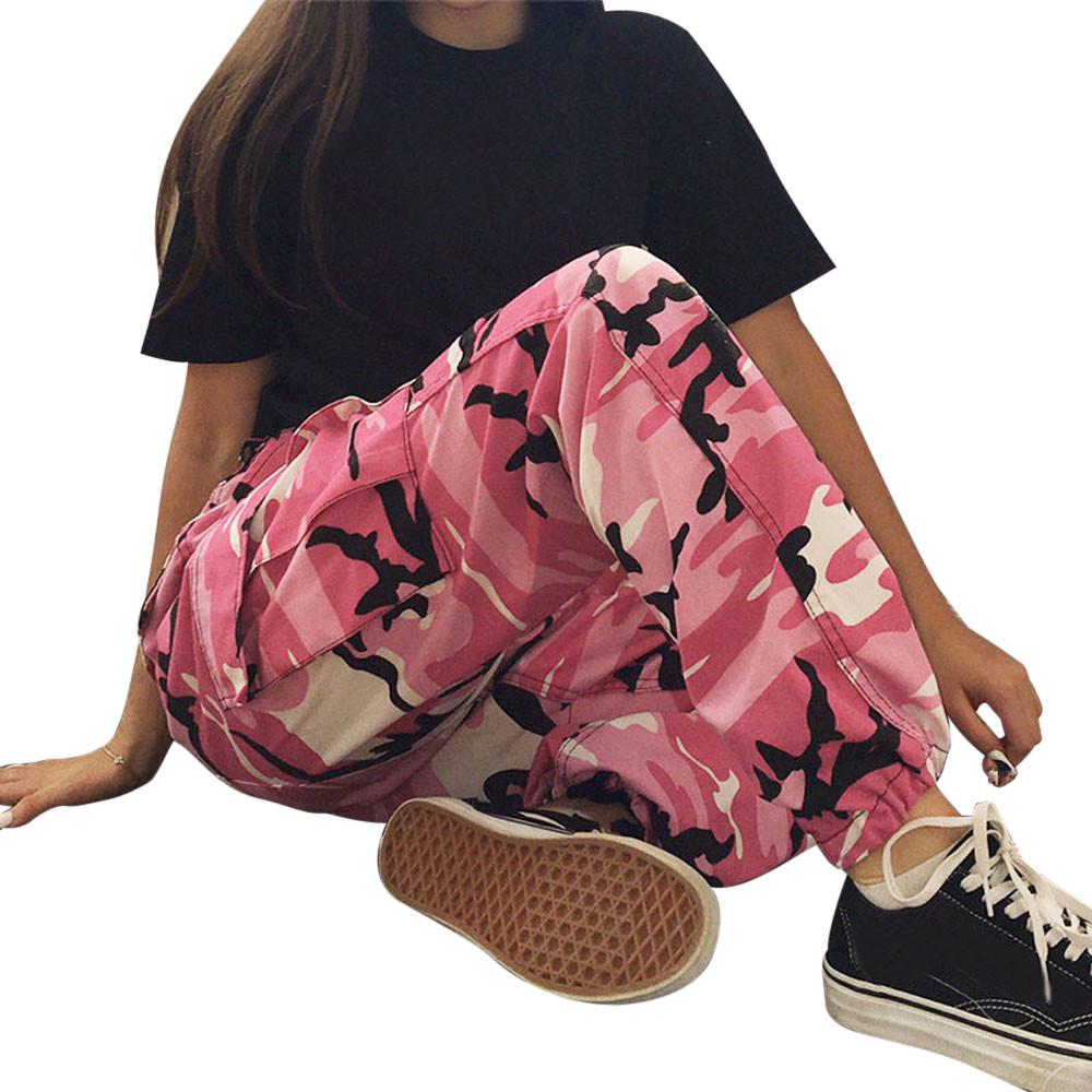 Women Sports  Cargo Pants Outdoor Casual Uflage Trousers Jeans