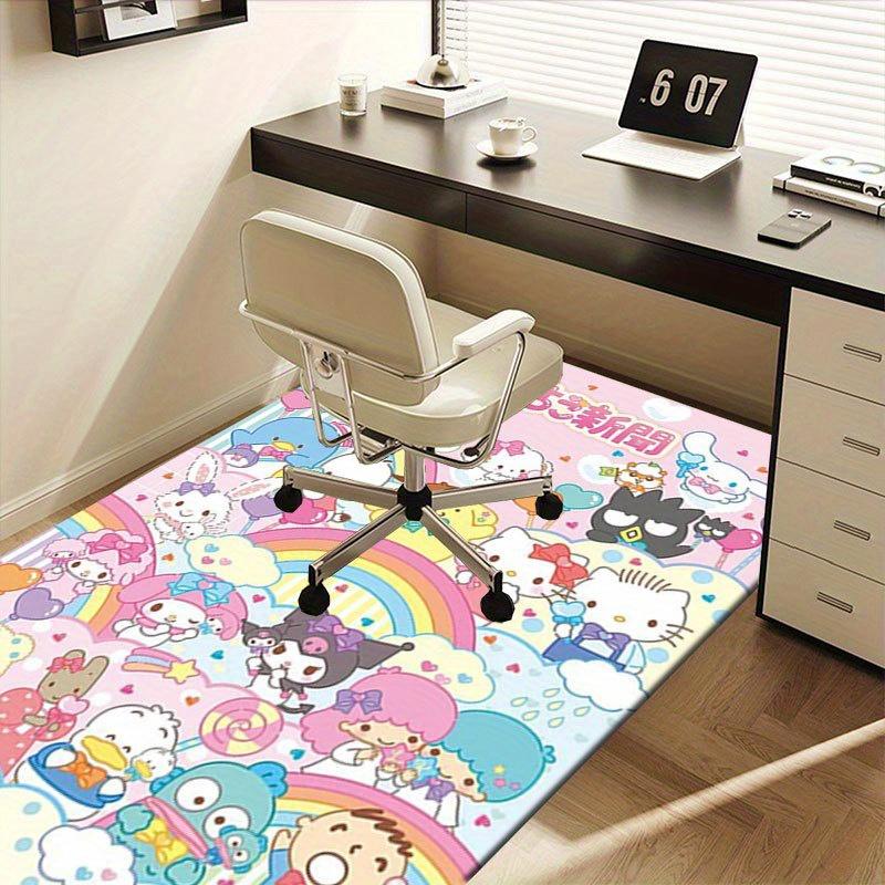 1pc Sanrio Melody Mermaid Printed Office Carpet Rectangle Rug Under The Table,Perfect Room Decor for Living Room, Bedroom, Kitchen, Non-slip Floor Mat