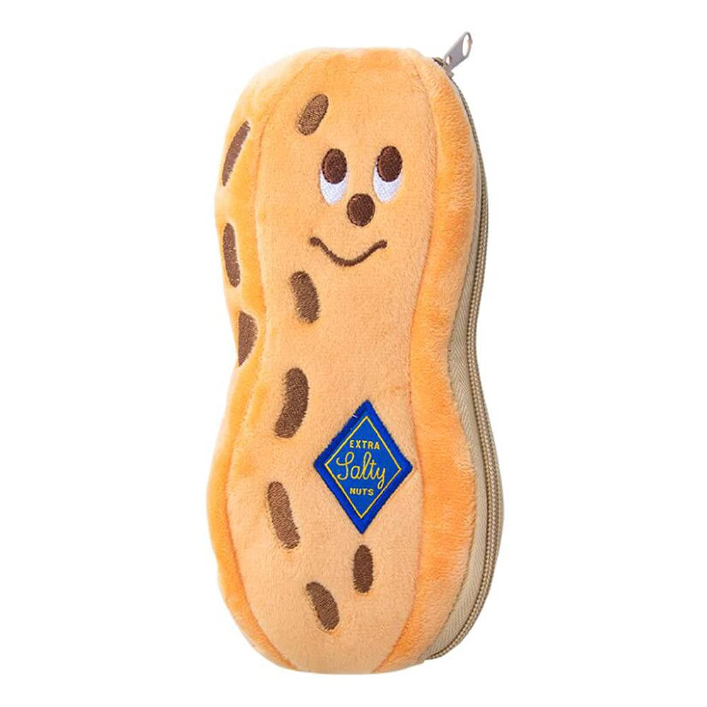 

Плюшевый пенал для карандашей, большой, прочный, замшевый, на молнии, для канцелярских товаров, забавный и идеальный подарок для школы или идеально подходящий для и мелких предметов, Арахис, Чехол, Мешочек,