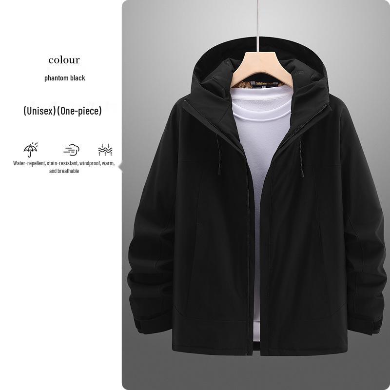 Unisex Graphene Windproof Waterproof Hiking Suit - Thickened Outdoor Jacket with Logo