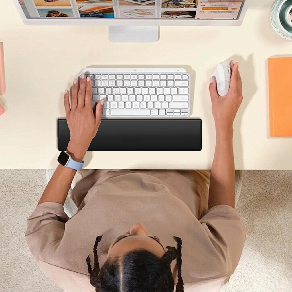 Keyboard Wrist Rest Pad Anti-Slip Ergonomic Hand Support Pad Multi-Purpose PU Leather Keyboard Palm Rest for Home Office