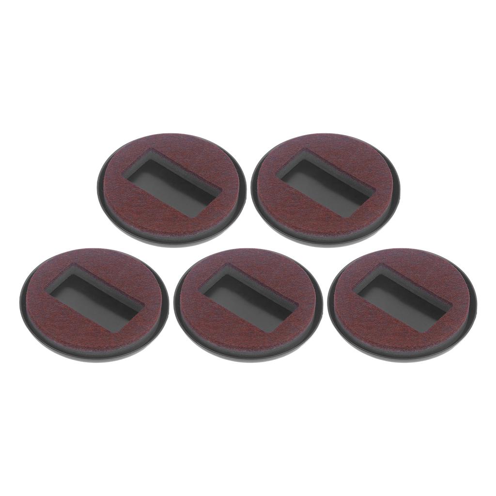 5Pcs Felt Caster Cups Bottom Furniture Pads for Hardwood Floors Sliders Prevent Scratches Brown