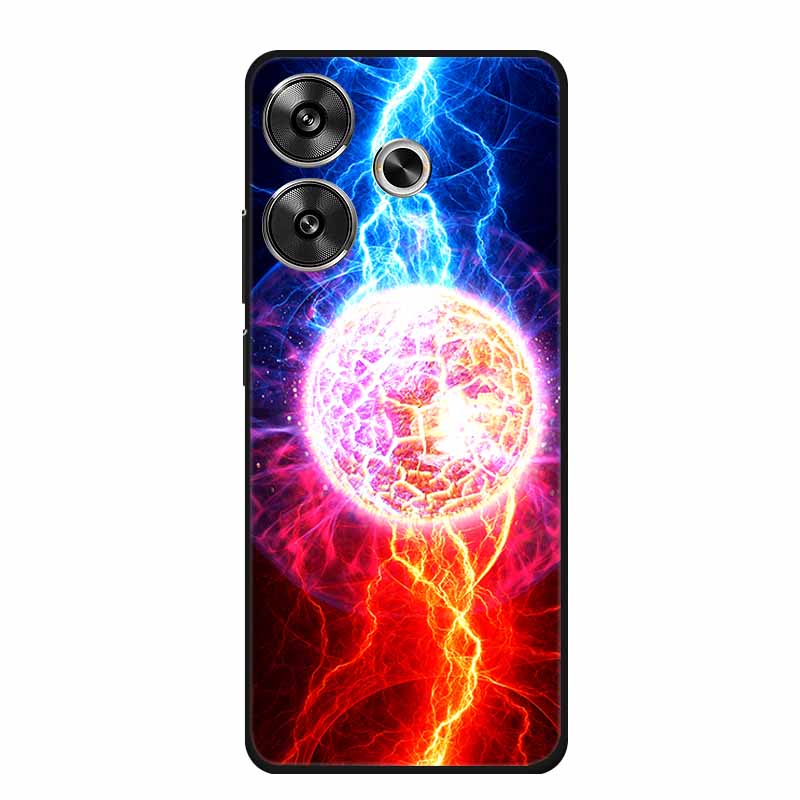 Phone Case For Xiaomi Poco M6 4G Back Cover Case Shockproof Black Silicone Soft Funda For Poco M6 Case PocoM6 M 6 6.79" Coque