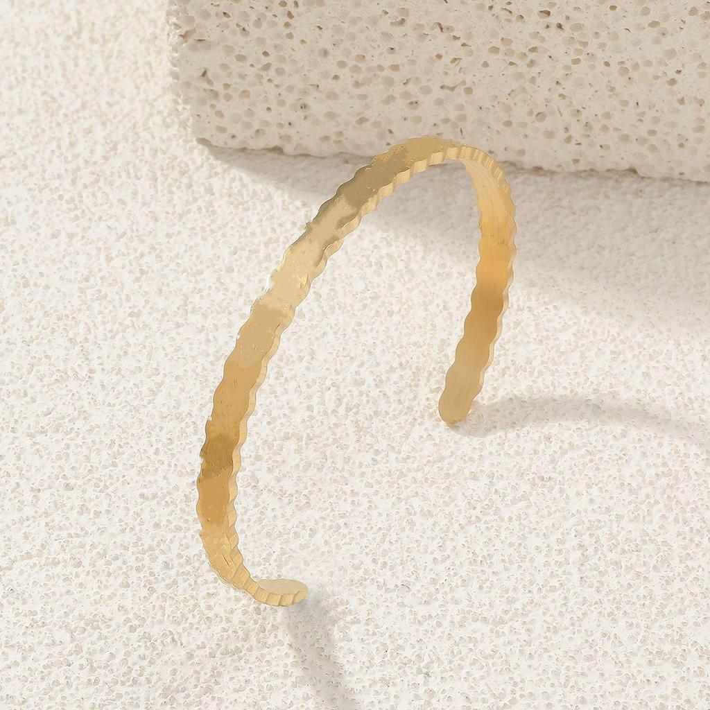 18k Stainless Steel Arabic Rune & Wave Calligraphy Bracelet