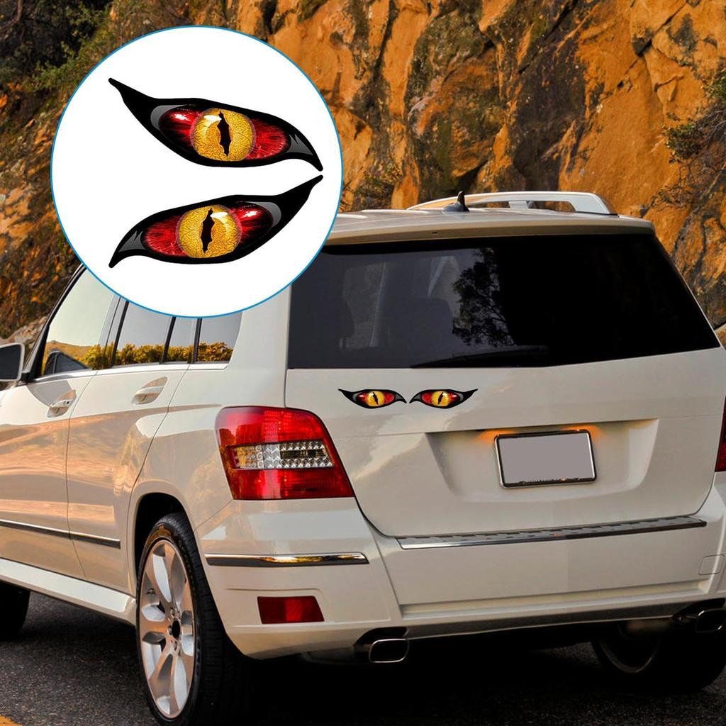 Car Eye Stickers - Eye Car Decal Mirror Sticker,2 Reflective Eye Stickers Scary Simulation