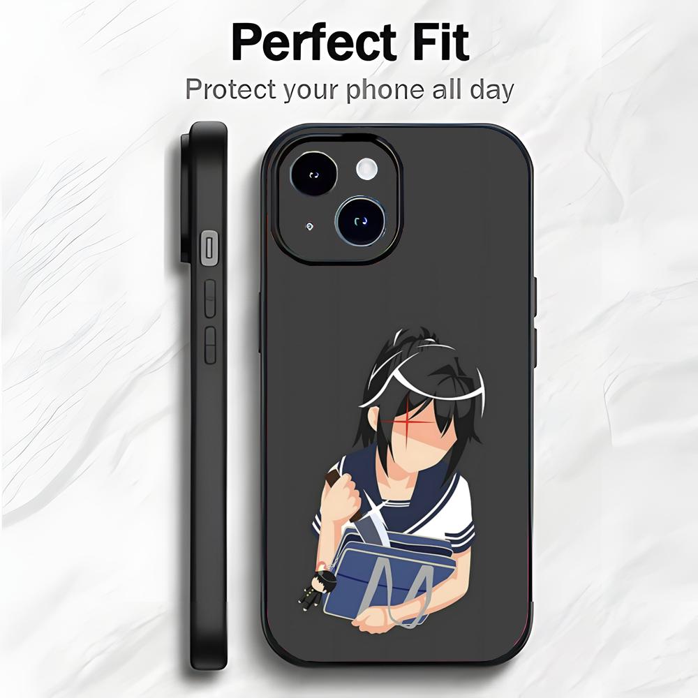 Dark Japanese Game Y-Yandere Simulator Phone Case Phone Case Soft Packaging Lightweight For iPhone17 16 15 14 13ProMax