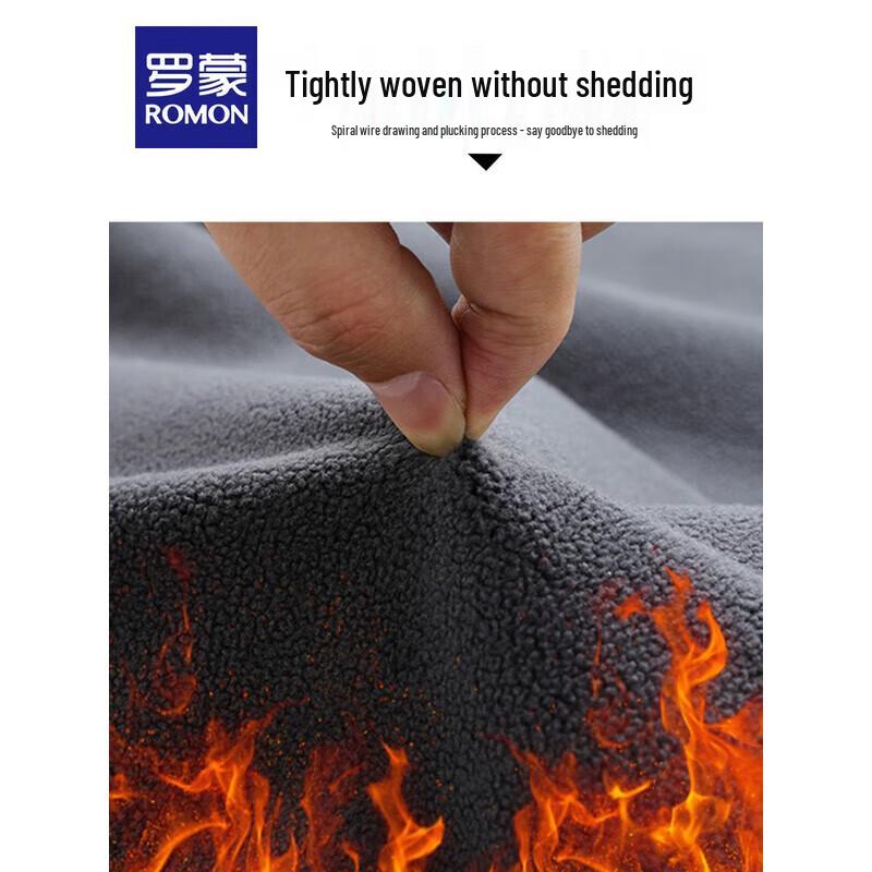 ROMON Men's 2025 Plus Velvet Warm Straight-Leg Casual Pants