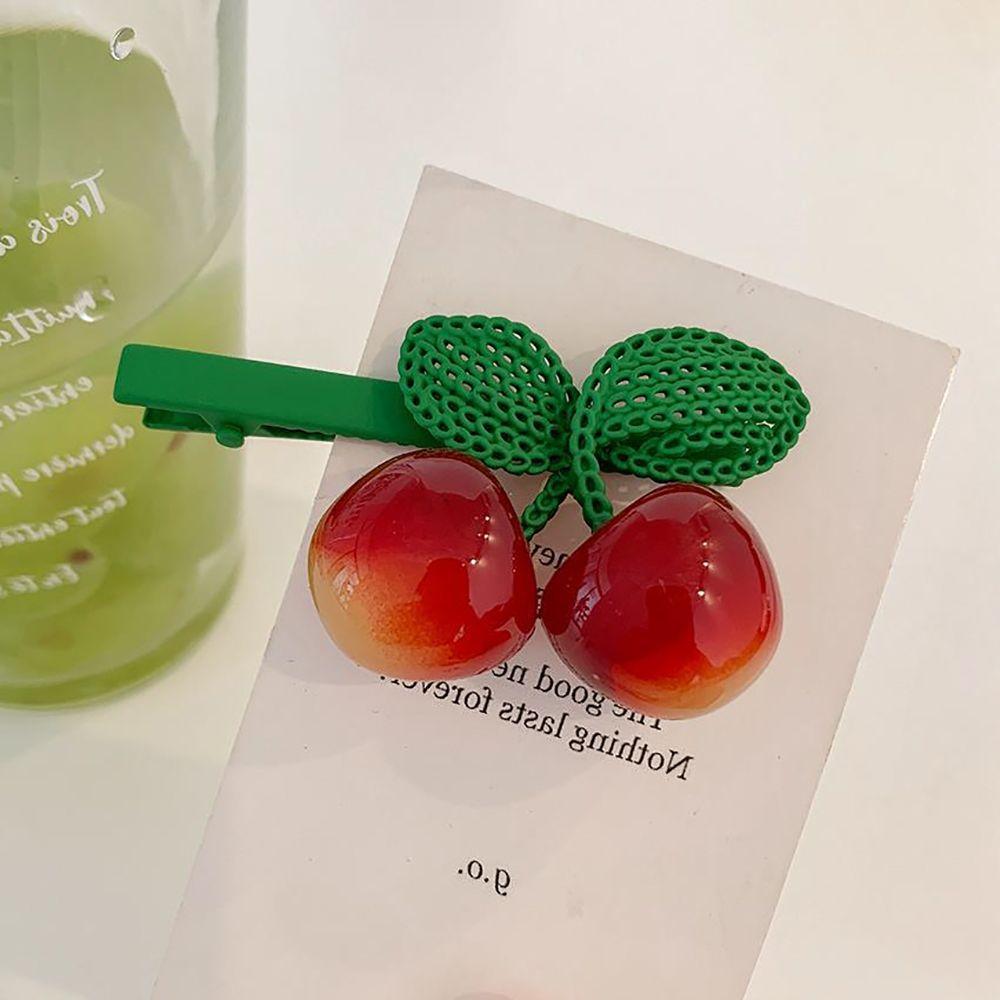 Korean Delicate Crystal Cherry Mini Small Hair Claw Metal Rhinestone Hairpins Women Hair Crab Clip Headwear Hair Accessories