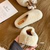 Grape Mother Studiolee Bag Head One Pedal Thermal Cotton Shoes Plush Half Slippers Women Wear Autumn and Winter