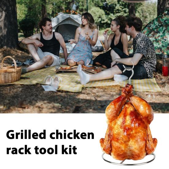 Truthahn Bratrost Edelstahl Hängender Hähnchenhalter Faltbares Feiertags Truthahn Kochset