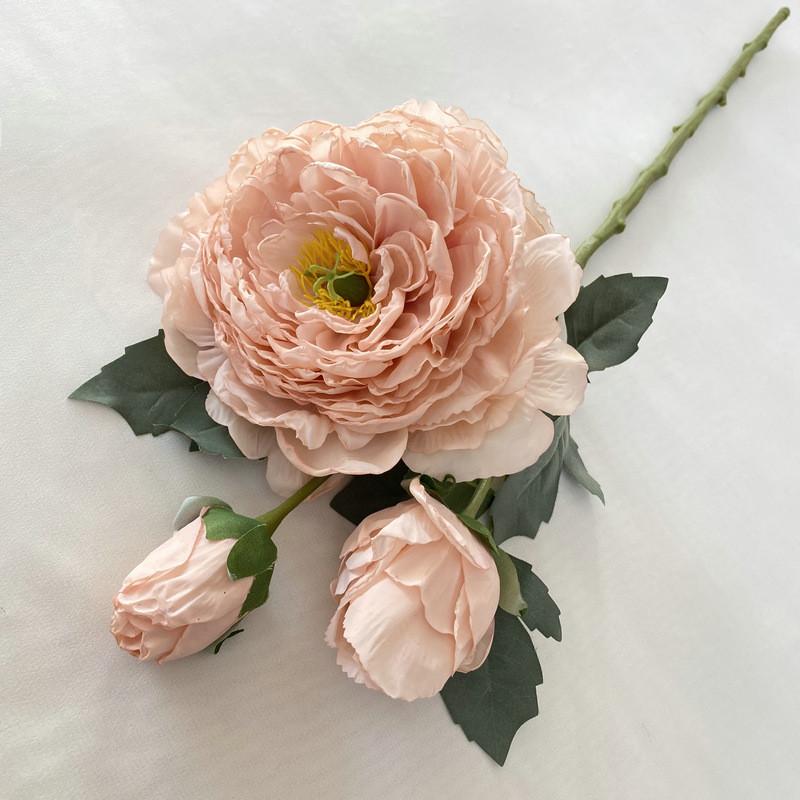 Pink Artificial Silk Flower Wedding Decor Peonies Roses Cherry Bouquets Blossoms