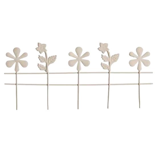 Vintage Iron Garden Fence Stake, Decorative Flower Bed Edging Landscape Border, Outdoor Yard Lawn Mini Fence Stake
