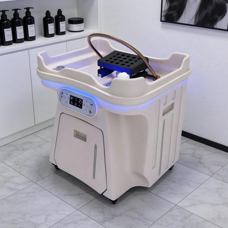 EU Warehouse Water Circulation Head Spa Shampoo Chair, Hairdressing Chair. Portable Small Shampoo Station, Chair Mobile Therapy