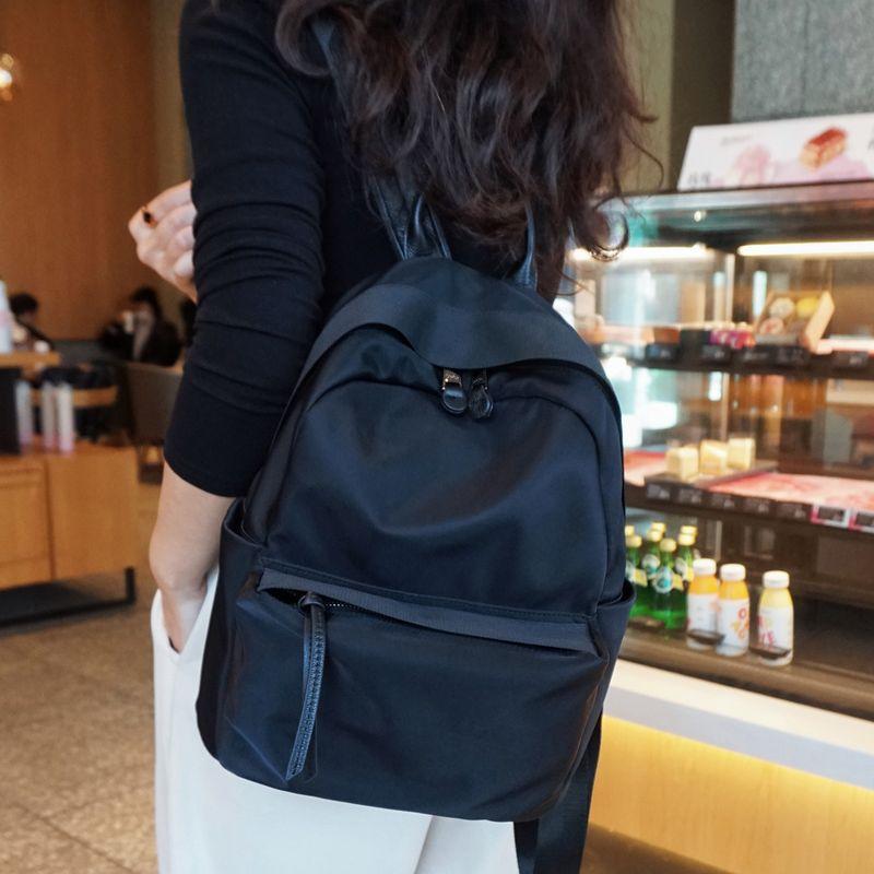 

Backpack Women s 2025 Memory Water-Repellent Cloth New Arrival Tide Casual Backpack Travel Bag Large Capacity Commuter Bag Travel Bag Black