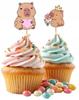 Decoración Toppers Palillos Para Tarta Muffins Capibara Cumpleaños Fiesta 8uds.