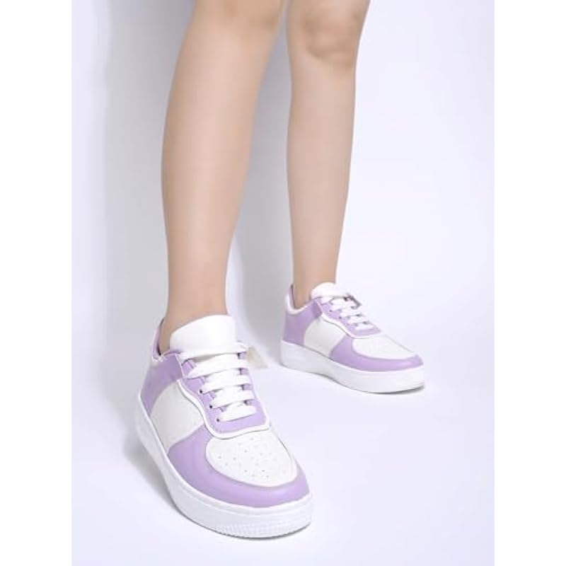 Shoetopia Women S Sneakers Purple, 7 Uk 7 UK фиолетовый