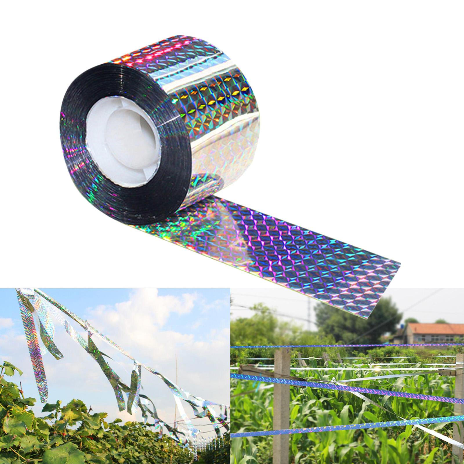 

Bird Scare Tape Flash Stop Birds from Hitting Windows Double Sided Reflective for Pigeon Crows Goose 4.8cmx80m
