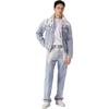 Levis SS25 Serie Cool Chiusura Doppia Bottoneria Tasca Collo Giacca di Jeans Uomo giacche Azzurro Chiaro 003MH-0003