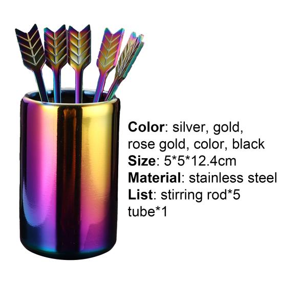 1 Set Stirring Rods Anti-rust Washable Stable Sturdy Stainless Steel Mixing