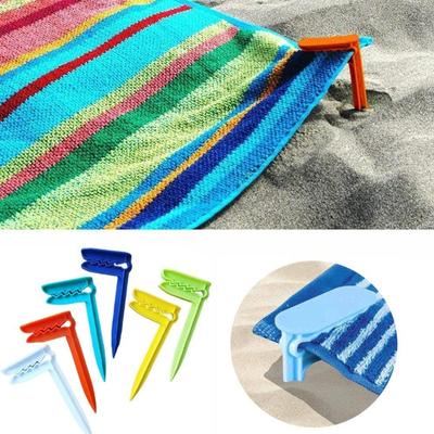 4/8 STKS Strandlaken Bevestigingsclips, Picknickmat Ankerpennen Klemmen Zanddekenhouder, Strandlaken Zandprikkers Buiten Kampeergereedschap