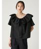 FRAY Tucked Volume Blouse Free Size I.D. Women's FWFB252108, Black,