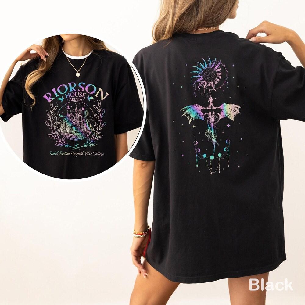 Xaden Riorson House Printed TShirtBasgiath War College Dragon Rider  Iron Flame Shirt Gift for Readers Tops Clothing