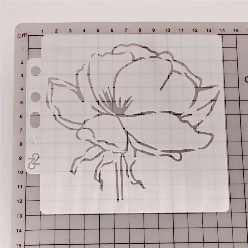 Květinová dutá šablona na dort Kávová stříkací šablona Růžové cukrové síto Pečicí forma pro svatební dort Šablona okrajových dekorací