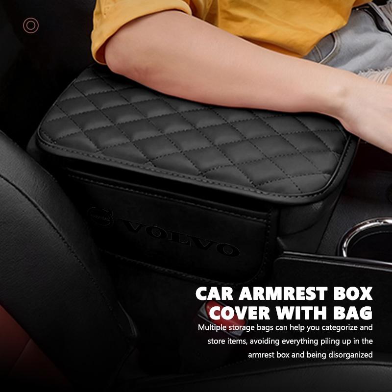 Car Armrest Box Protective Cover Leather Center Console Storage Pad For Volvo S60 S80 S90 C30 XC40 XC60 XC70 XC90 V40 V60 V90 T6
