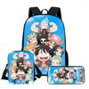 One Piece 15-Inch Mochila 3 PCS Lightweight Durable School Backpack With Crossbody Bag And Pencil Case For Boys Girls Ages 6-10